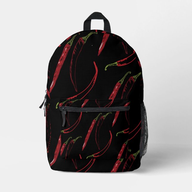 Chili Peppers Hot Food Garden Plants  Printed Backpack (Front)