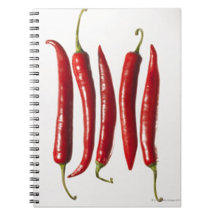 Chili Peppers in a Row Notebook