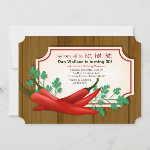 Chili Peppers Invitation