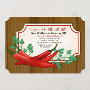 Chili Peppers Invitation
