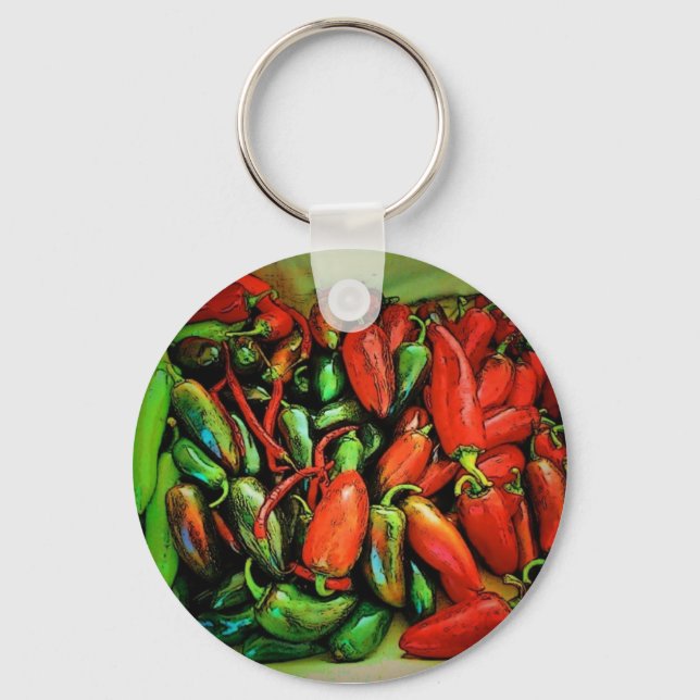Chili Peppers Keychain (Front)