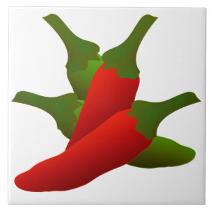 Chili Peppers Kitchen Ceramic Tile