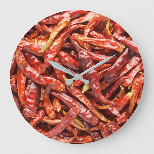 Chili Peppers Kitchen Clock (Front)
