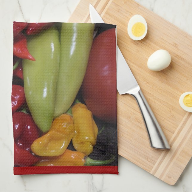 Chili Peppers Kitchen Towel (Quarter Fold)