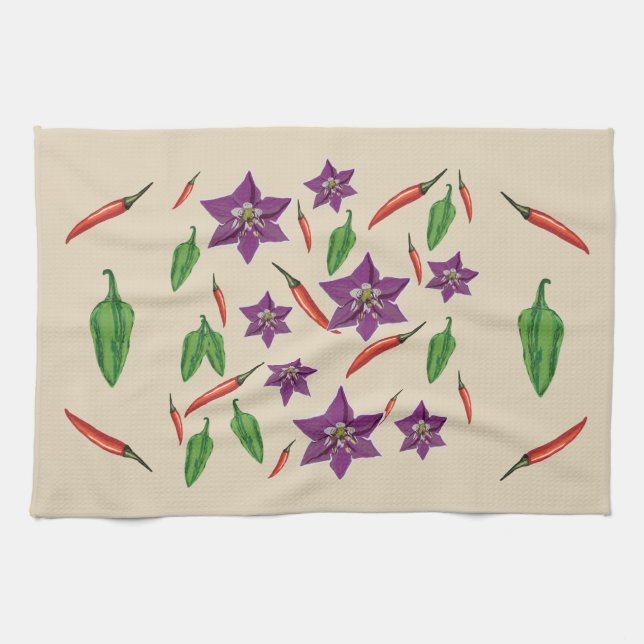 Chili Peppers Kitchen Towel (Horizontal)