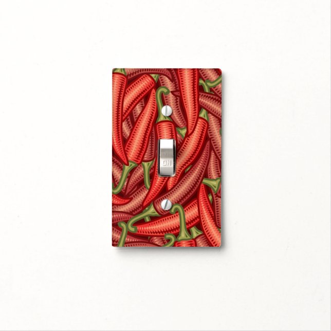 Chili Peppers Light Switch Cover (In Situ)