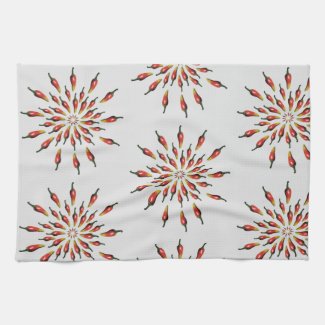 Chili  Peppers Mandala Botanical  Custom