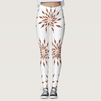 Chili  Peppers Mandala  Botanical  Custom Leggings