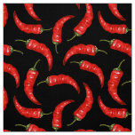 Chili peppers on black fabric