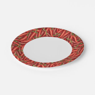 Chili Peppers Paper Plates