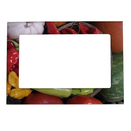 Chili Peppers Pumpkin Squash Veggies Magnetic Frame