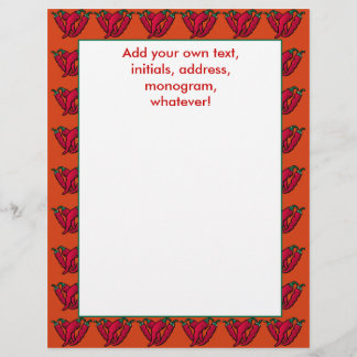 Chili Peppers Stationery or Letterhead