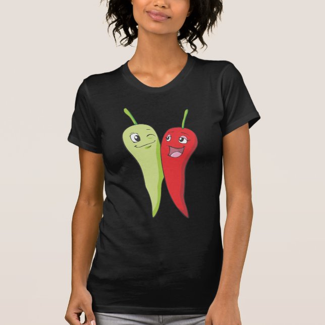 Chili Peppers T Shirt | Red Green Chili Peppers T (Front)