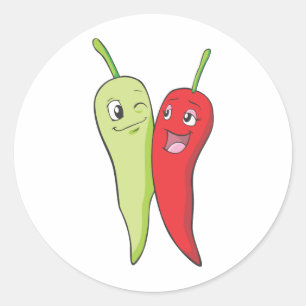 Chili Peppers T Shirt   Red Green Chili Peppers T Classic Round Sticker