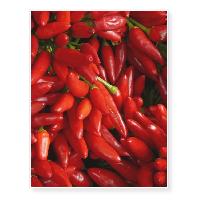 Chili Peppers Temporary Tattoos (Front)