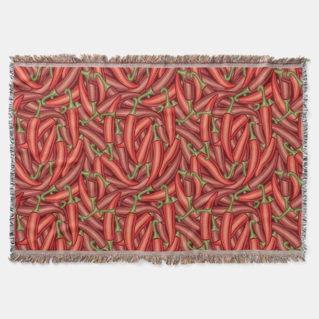 Chili Peppers Throw Blanket (Front)