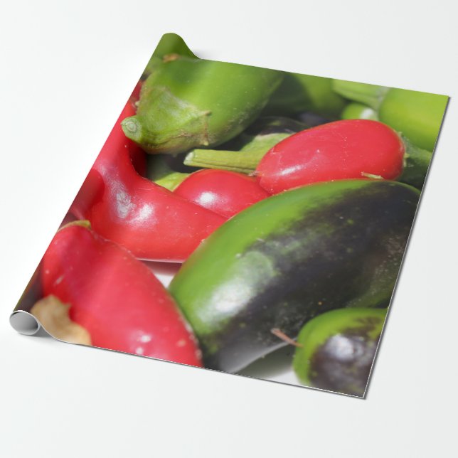 Chili Peppers Wrapping Paper (Unrolled)