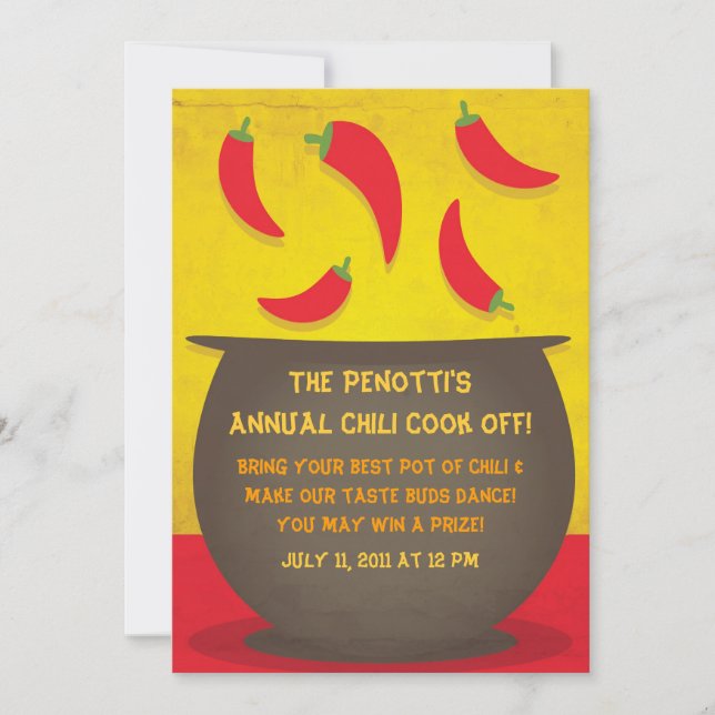 Chili Pot - Cook Off Invitation (Front)