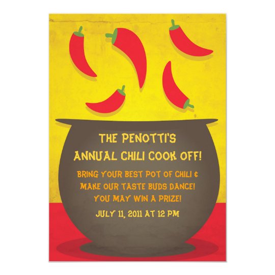 chili pot cook off invitation zazzle com you re invited template