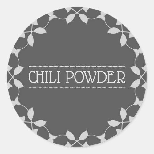 Chili Powder Spice Jar Label