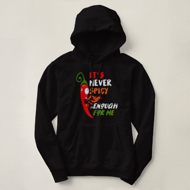 Chili Red Pepper Funny Gift For Hot Spicy Food & S Hoodie (Design Front)