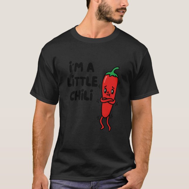 Chili Red Pepper Vegetable Funny Chili Pun I'm Lit T-Shirt (Front)