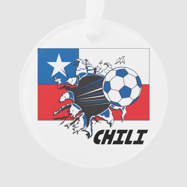 Chili Soccer Team Ornament (Front)