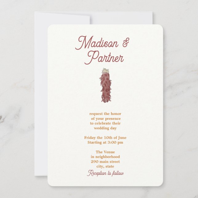 Chili Wedding Suite  Invitation (Front)