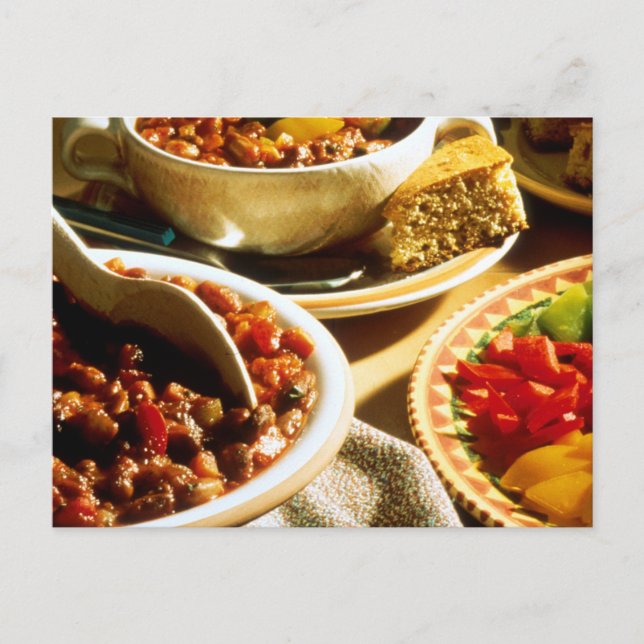 Chili with Cornbread Postcard (Front)
