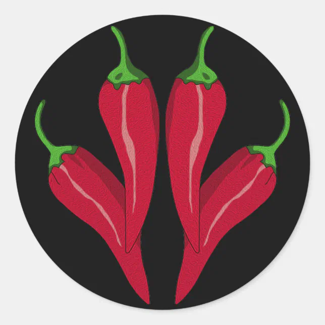 Chilies Classic Round Sticker | Zazzle