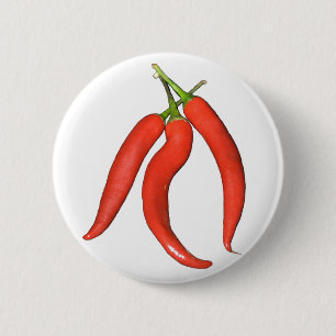 Chilies hot pinback button