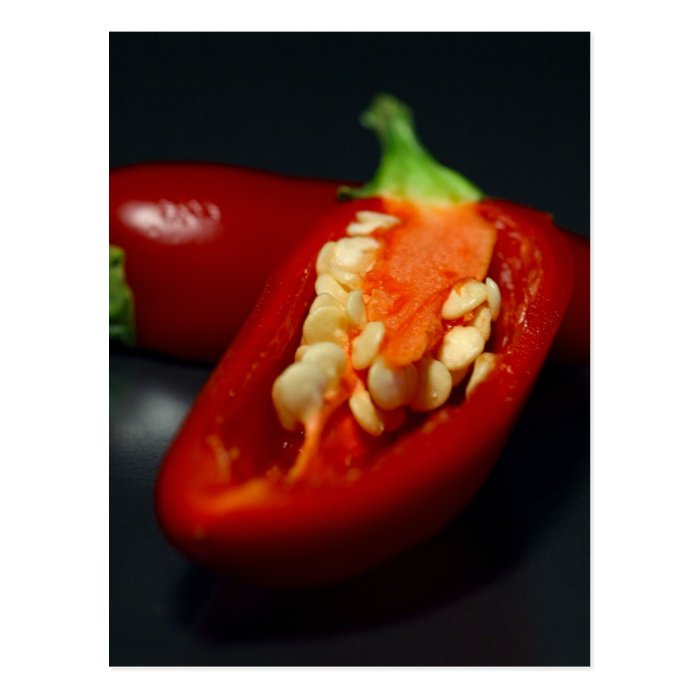 chilies seeds,still life post card