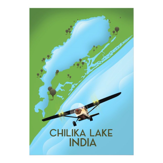 Chilika Lake India travel poster (Front)