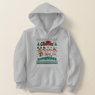 Chilin with my snowmies - Winter Wonderland Art Hoodie