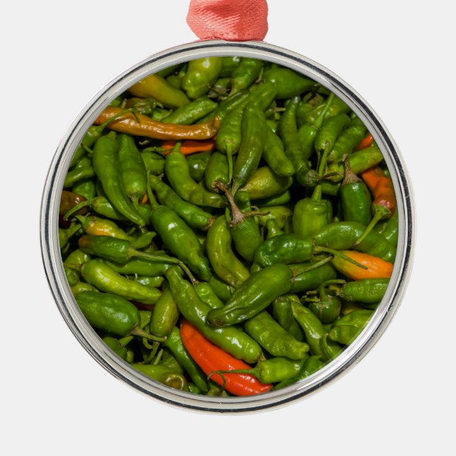 Chilis For Sale At Market Metal Ornament (Front)