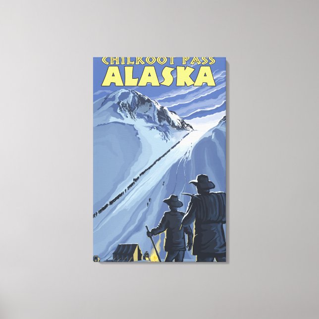 Chilkoot Pass, Alaska Gold Miners Canvas Print (Front)