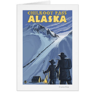 Chilkoot Pass, Alaska Gold Miners Cards