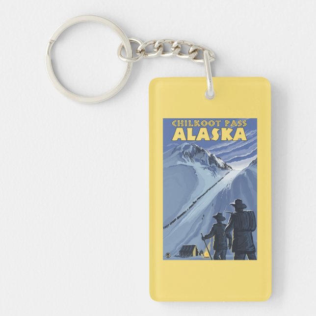 Chilkoot Pass, Alaska Gold Miners Keychain (Front)