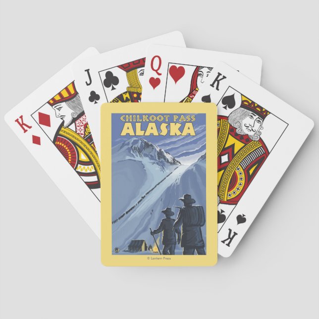 Chilkoot Pass, Alaska Gold Miners Poker Cards (Back)