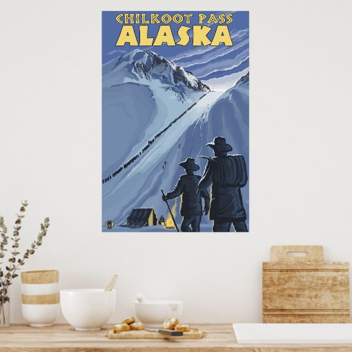 Chilkoot Pass, Alaska Gold Miners Poster | Zazzle