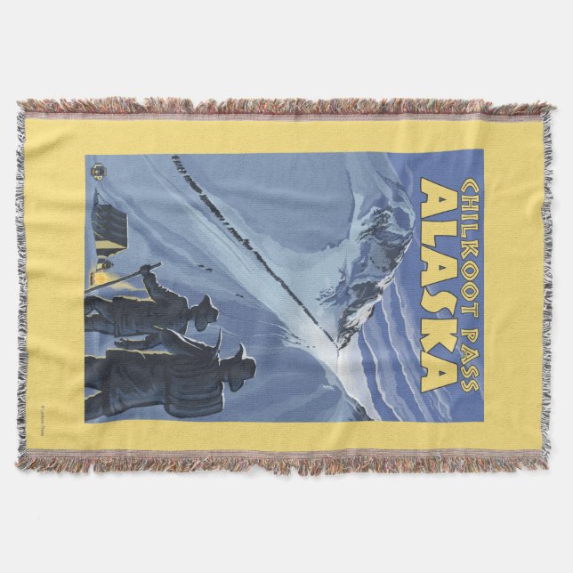 Chilkoot Pass, Alaska Gold Miners Throw Blanket (Front)