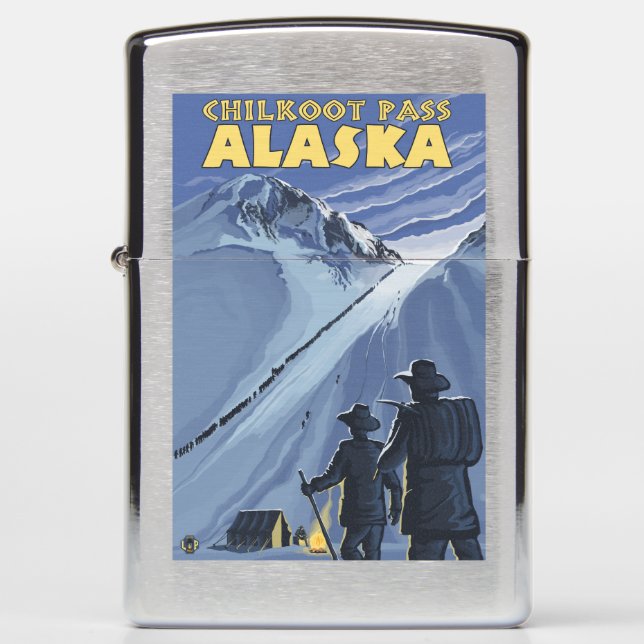 Chilkoot Pass, Alaska Gold Miners Zippo Lighter (Front)