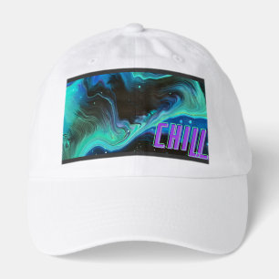 Chill Abstract Fluid Acrylic Paint Swirl Graphic T Hat