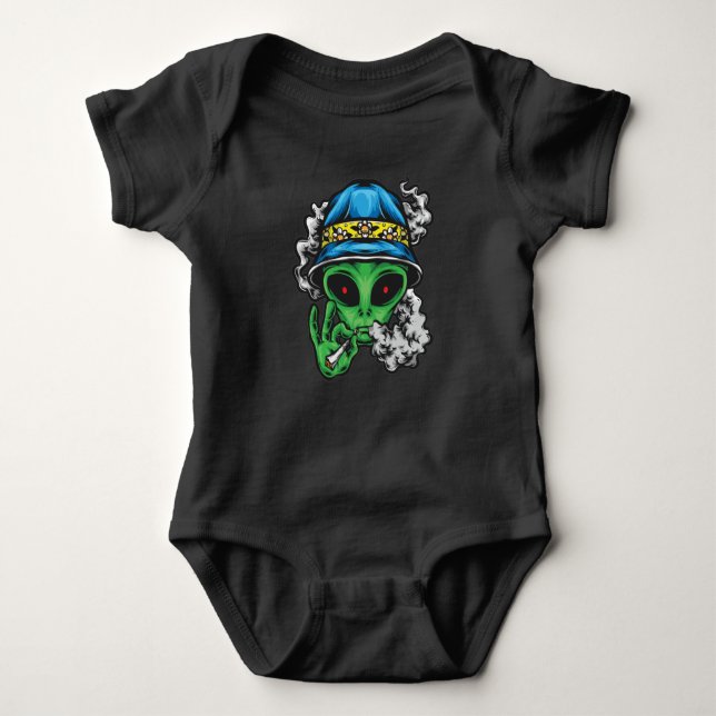 Chill Alien Baby Bodysuit (Front)