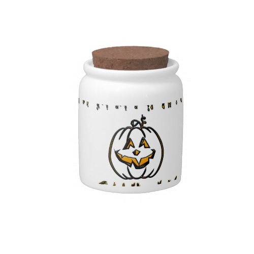 Chill and Relax Happy Halloween  Candy Jar