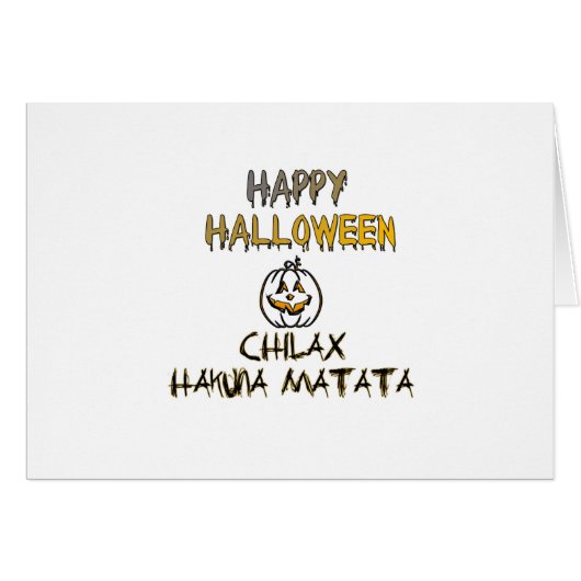 Chill and Relax Happy Halloween Cards (Front Horizontal)