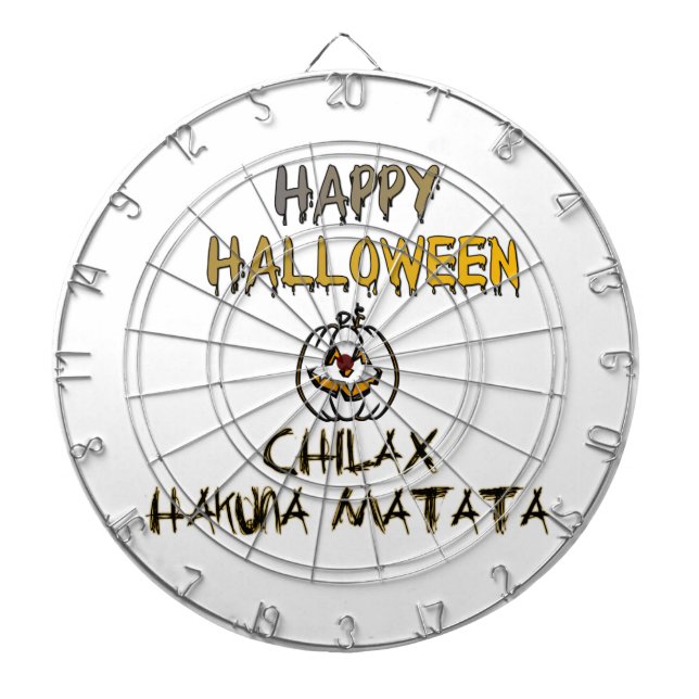 Chill and Relax Happy Halloween Collection Dartboard (Front)