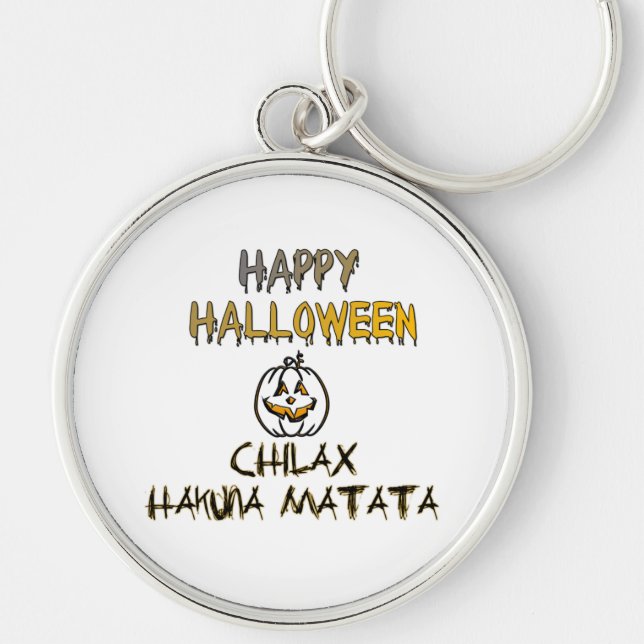 Chill and Relax Happy Halloween Collection Keychain (Front)