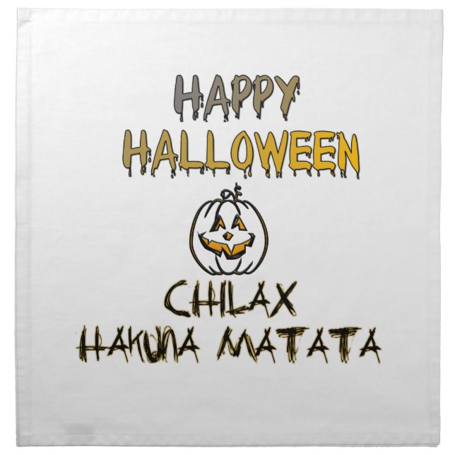 Chill and Relax Happy Halloween Collection Napkin (Front)