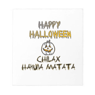 Chill and Relax Happy Halloween Collection Notepad